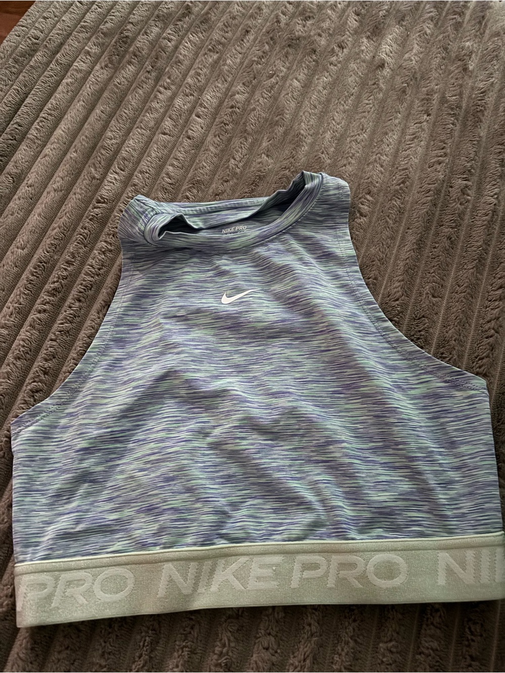 Nike Dri-FIT Heathered Mint and Lavender Short Sleeve Top